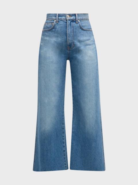 Taylor Cropped High Rise Wide-Leg Jeans