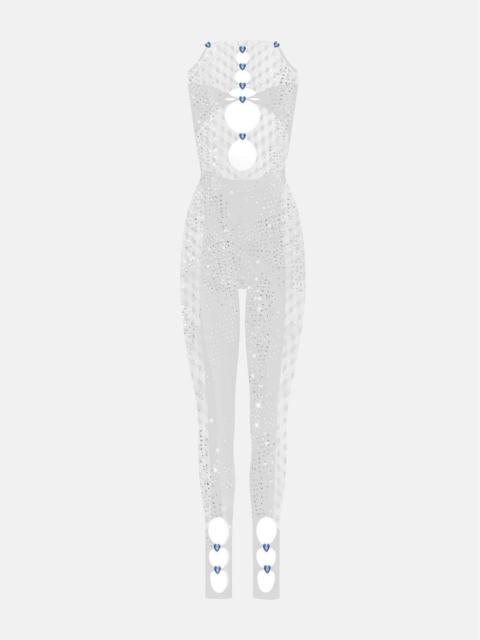 RHINESTONED JANICE JUMPSUIT OPTIC WHITE
