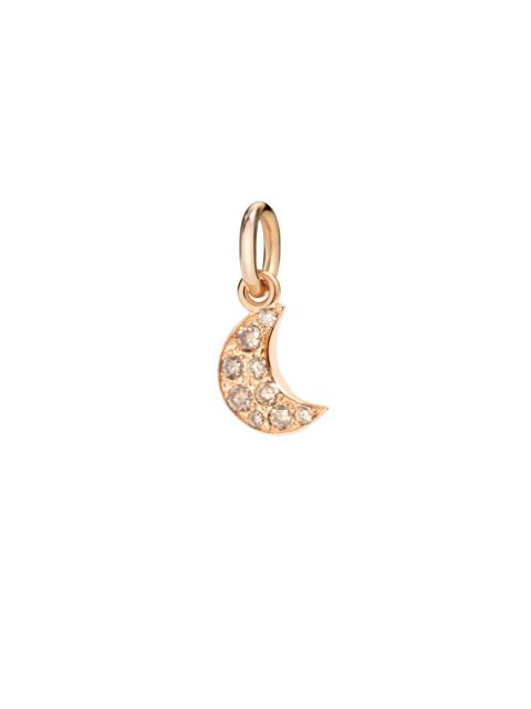 ROSE GOLD & BROWN DIAMOND MOON CHARM