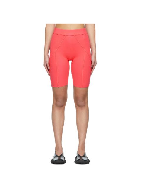 Pink Ribbed Bike Shorts