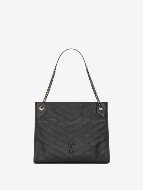 niki medium shopping bag in crinkled vintage leather