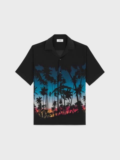 hawaiian shirt in printed viscose