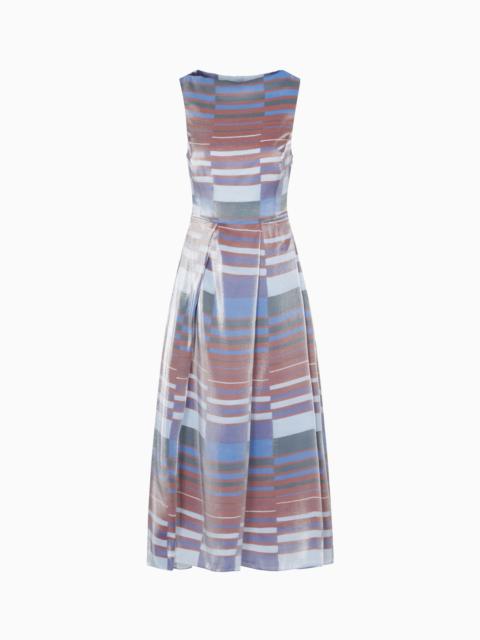 TECHNICAL CADY SLEEVELESS DRESS WITH PLEATS