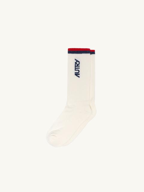 UNISEX STRIPED JACQUARD LOGO SOCK