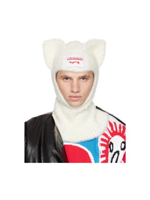 White Fluffy Rabbit Balaclava