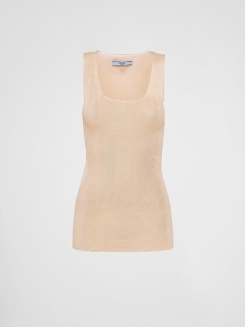 Cotton knit tank top