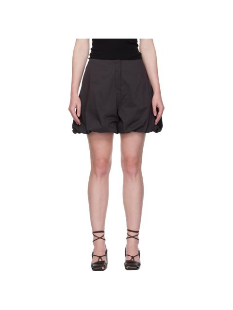 Gray Cotton Volume Shorts