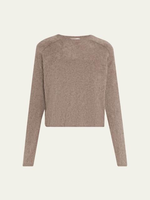 Fride Short-Sleeved Mock-Neck Cashmere Sweater