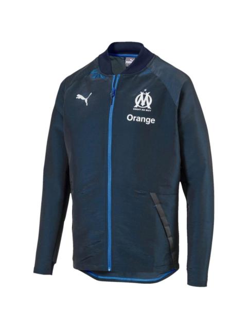Olympique de Marseille logo-print jacket