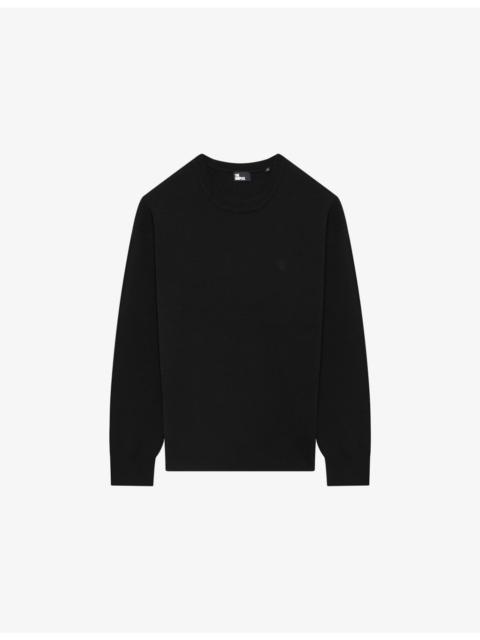 Logo-Embroidered Crewneck Wool Jumper