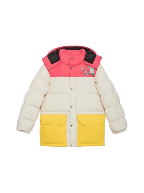 Gucci x The North Face Down Jacket Ivory/Dark Pink/Yellow