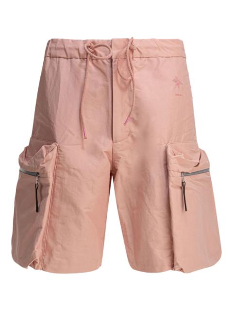 embroidered-logo drawstring shorts