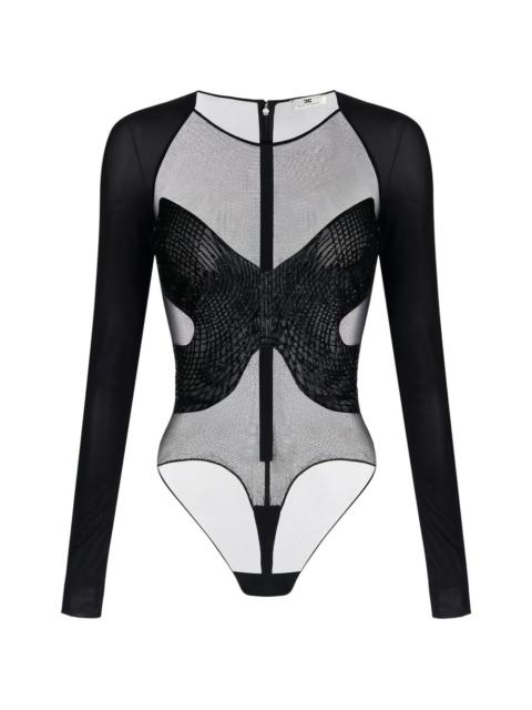 crystal-embroidered long-sleeves bodysuit