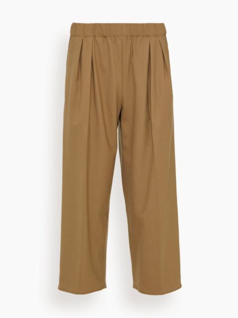 Pull On Wide Leg Crop Pant in Caramel