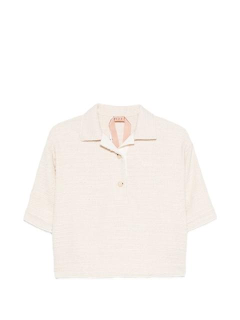 tweed polo top