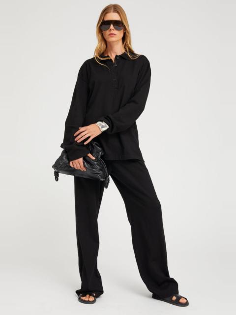 COTTON WIDE LEG EASY PANTS