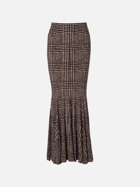 Prince of Wales check maxi skirt