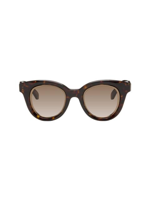 Brown Mini Anagram Butterfly Sunglasses