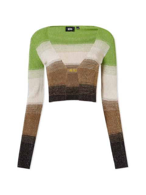 GCDS Lurex Degradé Mini Cardigan