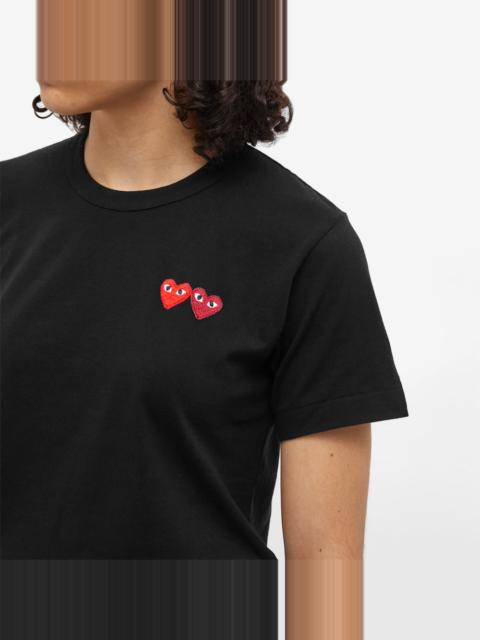 Comme des Garcons Play Women's Double Heart Logo T-Shirt