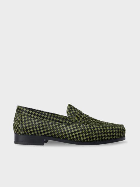 Green Houndstooth 'Lido' Loafers