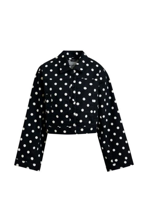 Jaborosa polka-dot cropped jacket