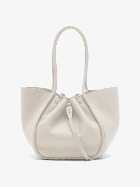 Large Ruched Tote in Soft Pebbled Calf