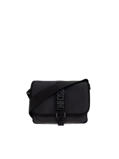 logo-plaque buckled shoulder bag