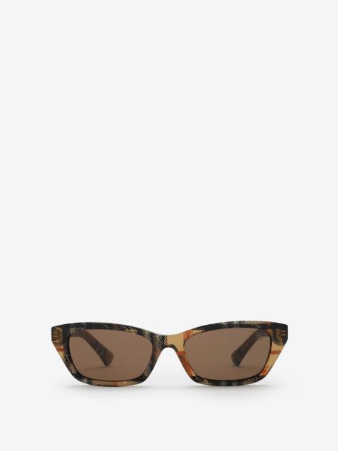Gradient Check Rectangular Sunglasses