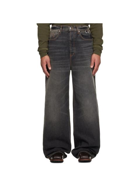 Gray Wide Leg Traxedo Jeans