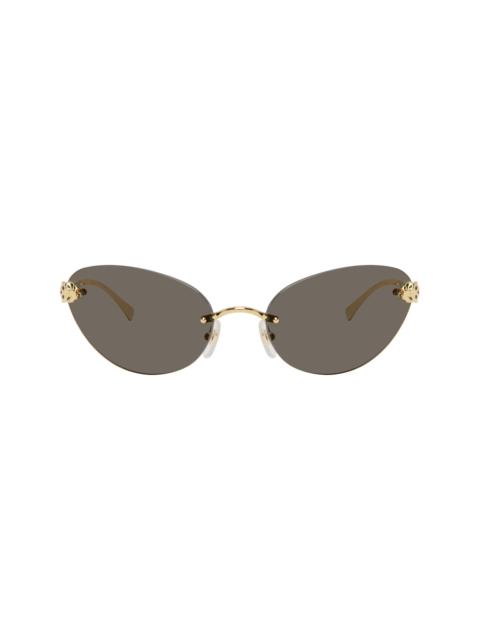 Gold 'Panthère de Cartier' Sunglasses