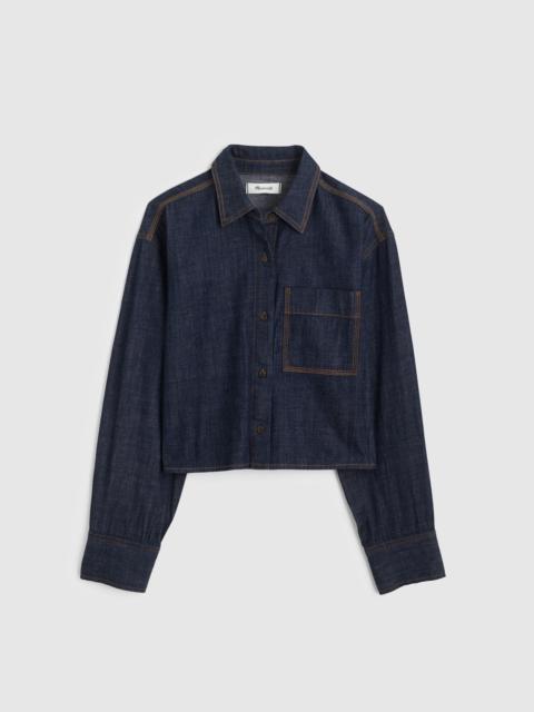 Denim Straight-Hem Shirt