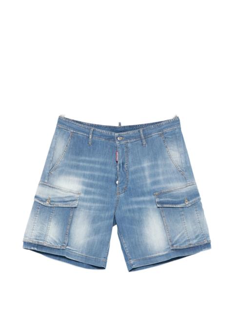 Dsquared2 Blue Cargo Denim Shorts