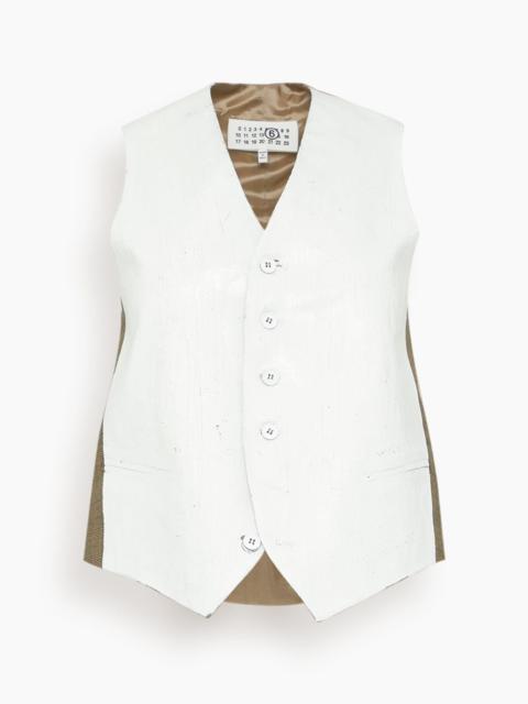 Gilet in Medium White