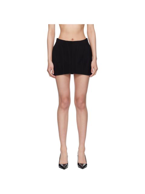 Black Tailored Miniskirt