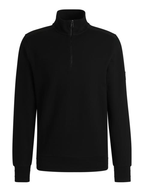 MERCERIZED-COTTON REGULAR-FIT SWEATSHIRT WITH LOGO PATCH