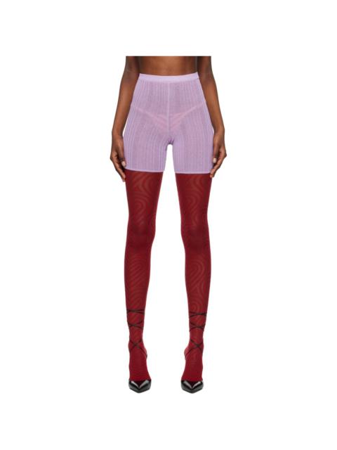 Purple Elasticized Shorts