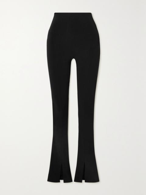 Spat stretch-jersey flared leggings Black