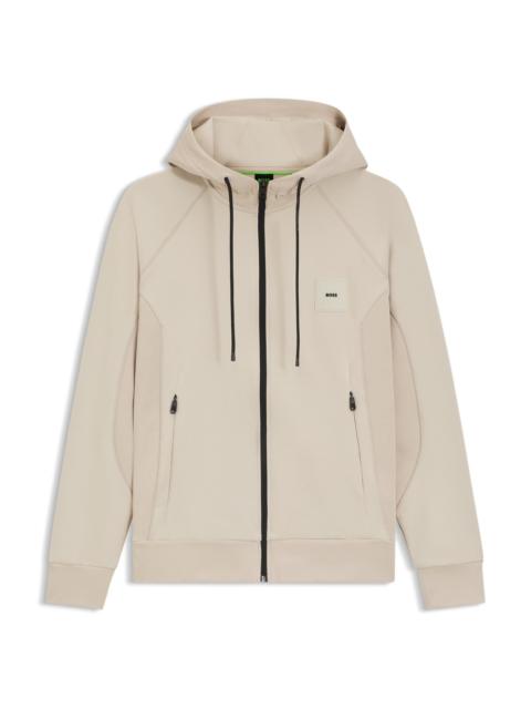 ZIP-UP HOODIE WITH LOGO PATCH