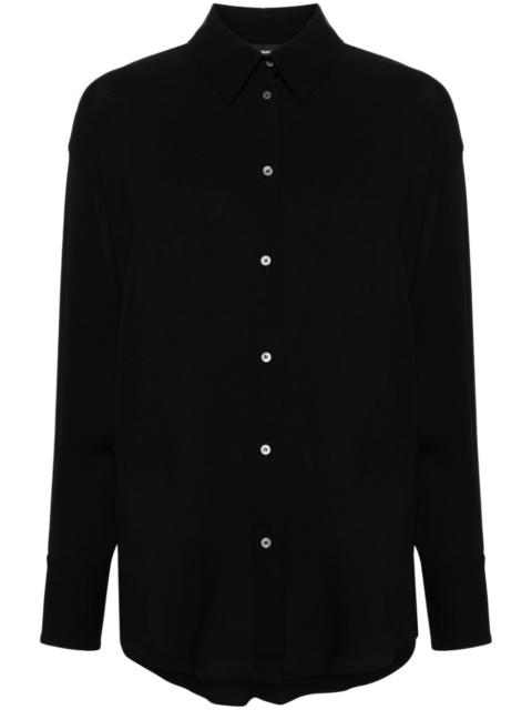 buttoned crepe shirt