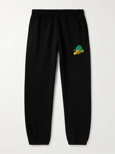 Tapered Logo-Print Cotton-Jersey Sweatpants
