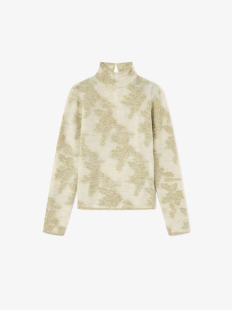 GREEN SHEER TURTLENECK