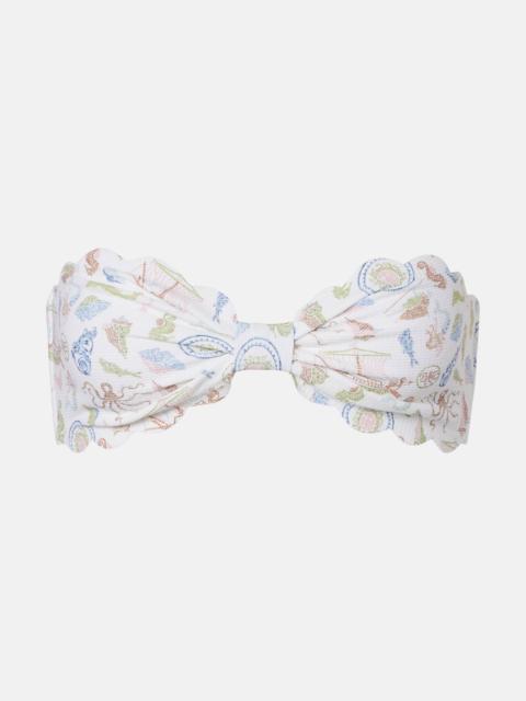 Antibes scalloped bandeau bikini top