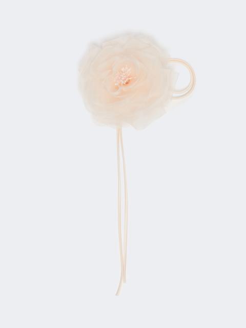 Silk chiffon flower brooch - PINK