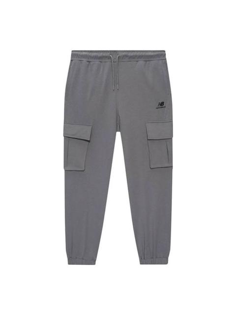 New Balance Logo Print Cargo Pants 'Grey' MLA6N053-GR