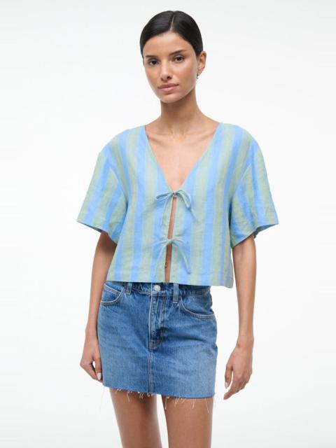 STAUD AVA LINEN TOP SEAPORT STRIPE