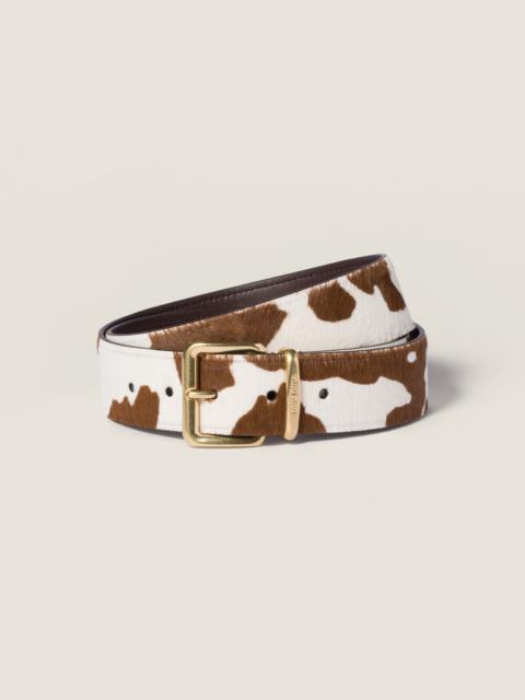 Calf hair belt