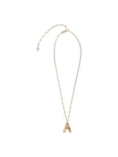 Confetti Letter stone-embellished necklace