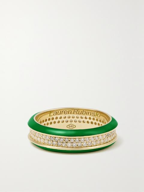 14-karat Gold, Enamel And Diamond Ring