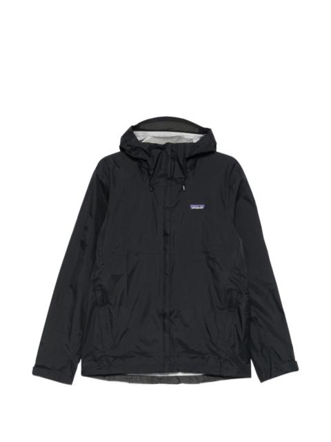 logo-patch hooded jacket